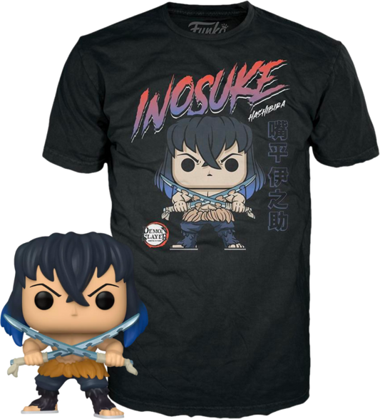 Demon Slayer - Inosuke Hashibira Unmasked Pop! Vinyl Figure & T-Shirt Box Set