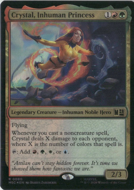 Scan Image | Crystal, Inhuman Princess (Surge Foil) - Commander: Marvel Super Heroes | [B46D5247]