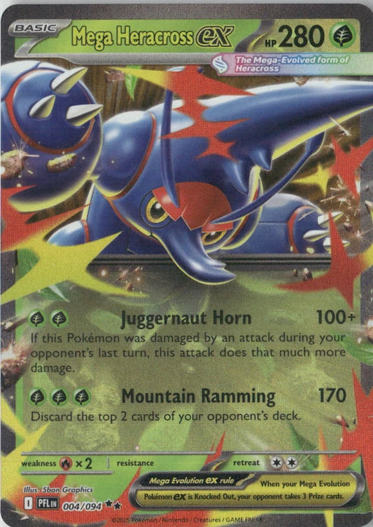 Mega Heracross ex - 004/094 - ME02: Phantasmal Flames