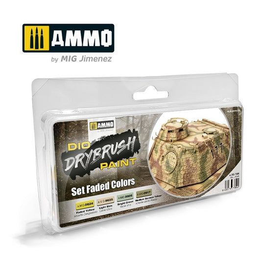 Ammo by MIG - Drybrush - Faded Colors Set