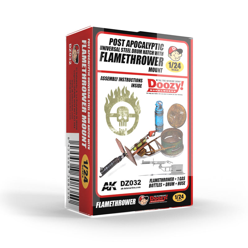 Ak Interactive - Resins - Doozy - Universal Steel Drum Hatch With Flamethrower Mount