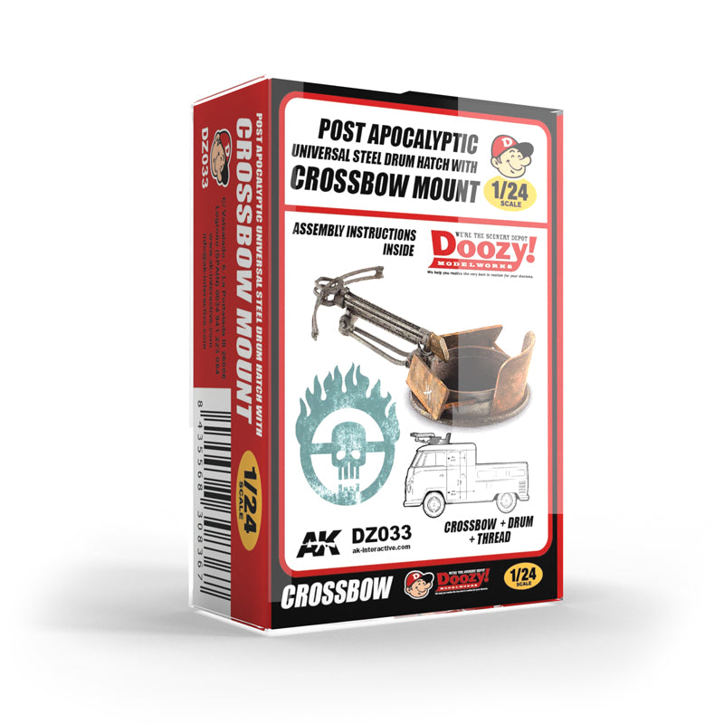 Ak Interactive - Resins - Doozy - Universal Steel Drum Hatch With Crossbow Mount