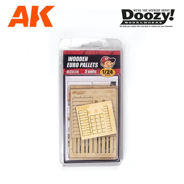 Ak Interactive - Accesories - Wooden pieces - Wooden Euro Pallet 1:24