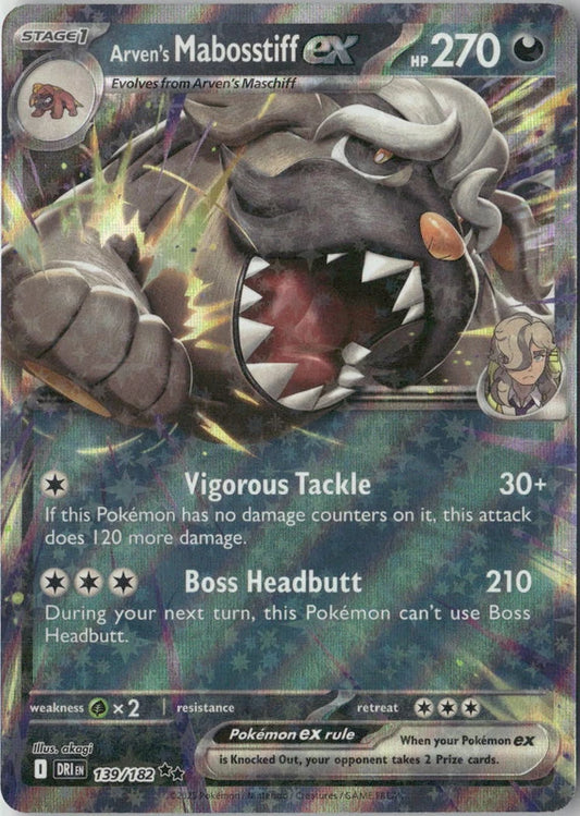 Arven's Mabosstiff ex - 139/182 - SV10: Destined Rivals