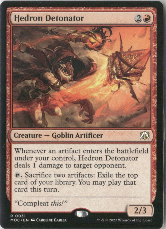 Scan Image | Hedron Detonator - Commander: March of the Machine | [A90288C2]
