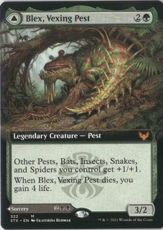 Scan Image | Blex, Vexing Pest (Extended Art) - Strixhaven: School of Mages | [DB9DEBFD]