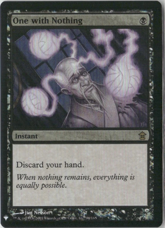 Scan Image | One with Nothing - The List Reprints | [1552EAFE]