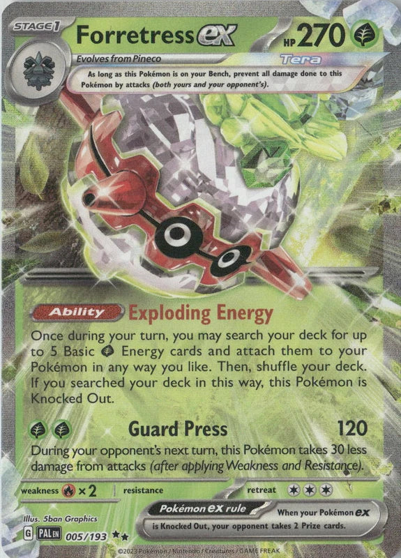 Forretress ex - 005/193 - SV02: Paldea Evolved