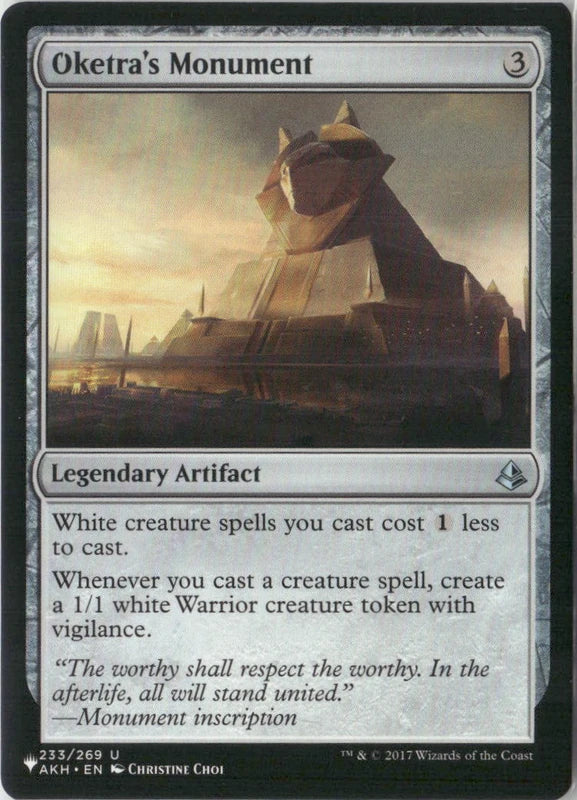 Scan Image | Oketra's Monument - The List Reprints | [BE1494D4]