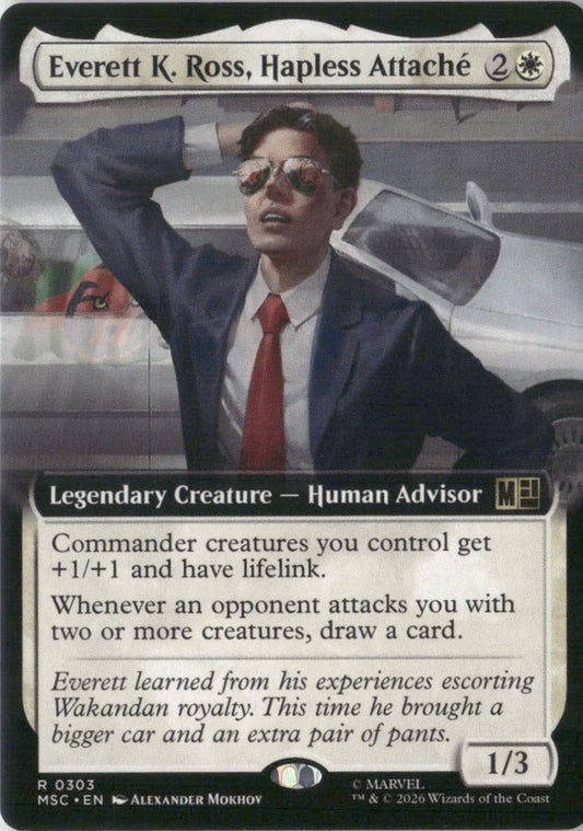 Scan Image | Everett K. Ross, Hapless Attache (Extended Art) - Commander: Marvel Super Heroes | [0B7AF3BD]