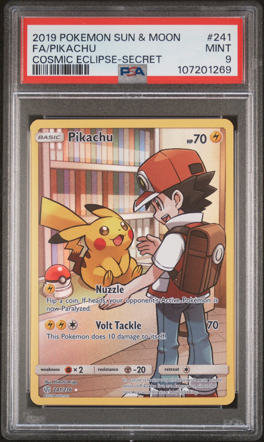 2019 Pokemon Sun & Moon Cosmic Eclipse 241 Pikachu-Secret