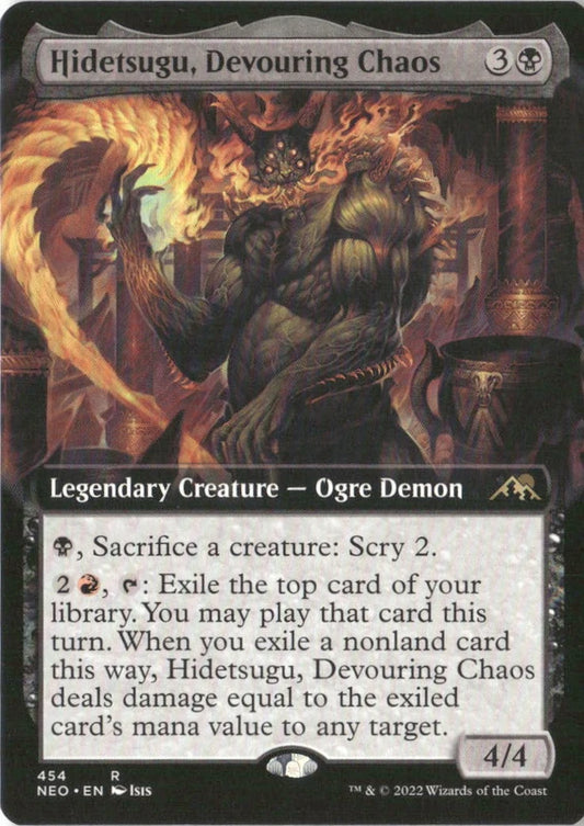 Hidetsugu, Devouring Chaos (Extended Art) - Kamigawa: Neon Dynasty
