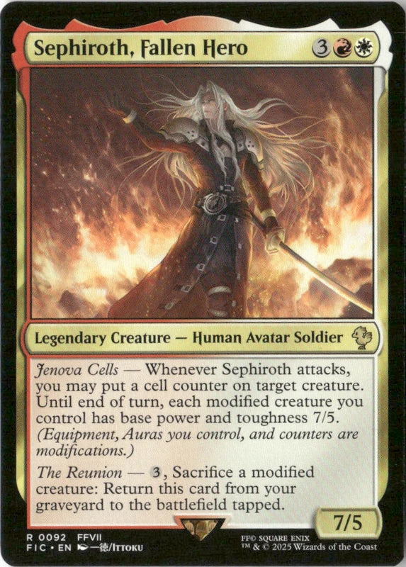 Sephiroth, Fallen Hero (Surge Foil) - Commander: FINAL FANTASY