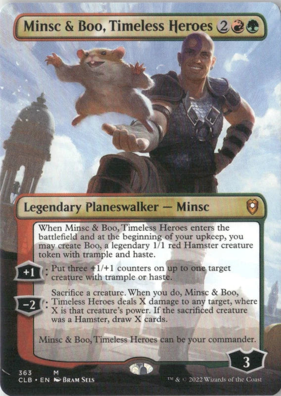 Scan Image | Minsc & Boo, Timeless Heroes (Borderless) - Commander Legends: Battle for Baldur's Gate | [8EC76FBE]