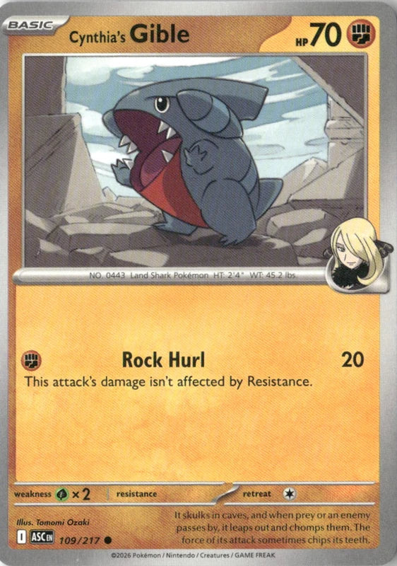 Cynthia's Gible - ME: Ascended Heroes