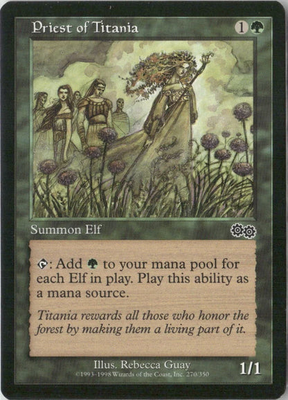 Scan Image | Priest of Titania - Urza's Saga | [C5FAB168]