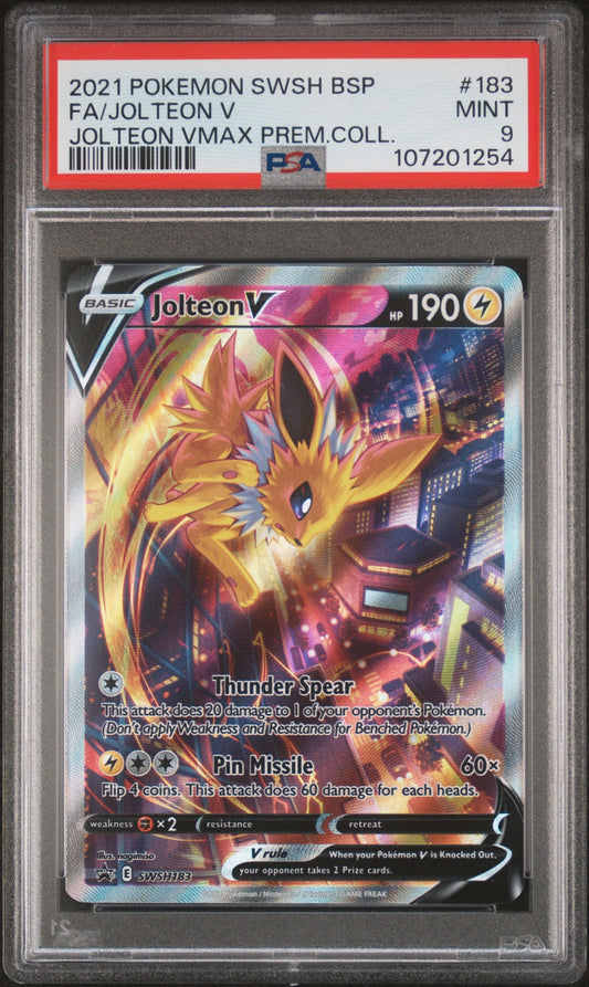 2021 Pokemon Swsh Black Star Promo 183 Jolteon Vmax Prem.Coll.