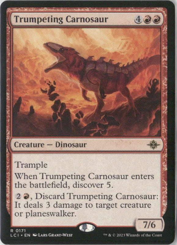 Scan Image | Trumpeting Carnosaur - The Lost Caverns of Ixalan | [38828EE5]