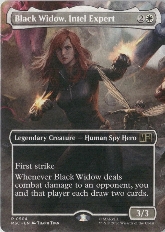 Scan Image | Black Widow, Intel Expert (Borderless) - Commander: Marvel Super Heroes | [E1D12C3C]
