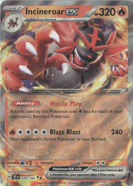 Incineroar ex - 034/162 - SV05: Temporal Forces