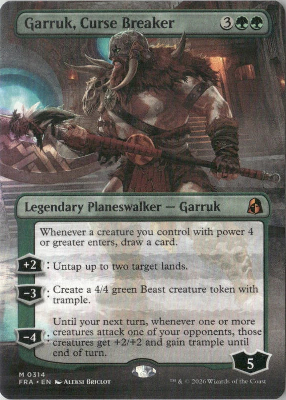 Scan Image | Garruk, Curse Breaker (Borderless) - Reality Fracture | [5695312A]