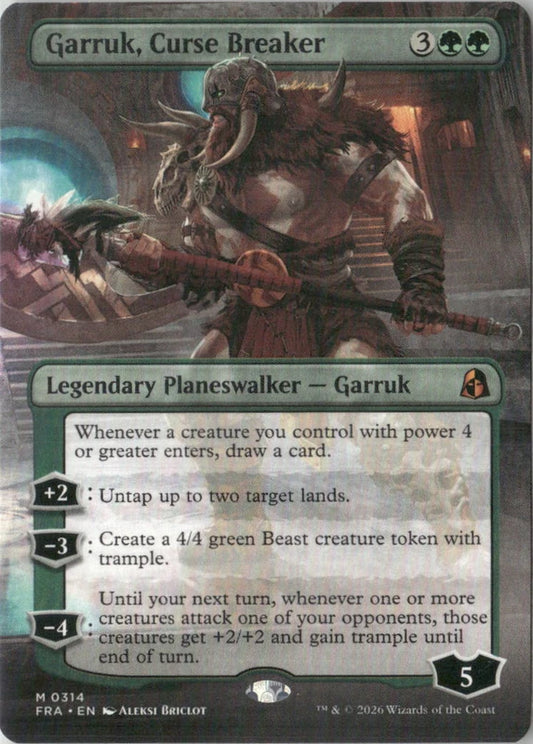 Scan Image | Garruk, Curse Breaker (Borderless) - Reality Fracture | [5695312A]
