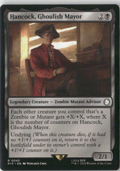 Scan Image | Hancock, Ghoulish Mayor - Universes Beyond: Fallout | [5ED624F1]