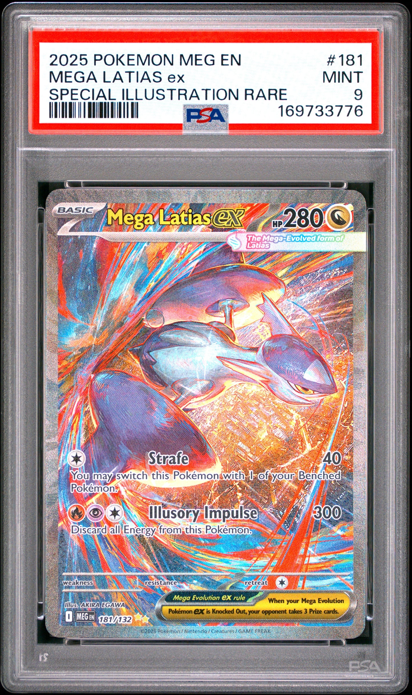 2025 Pokemon Meg En-Mega Evolution 181 Mega Latias Ex Special Illustration Rare - PSA 9