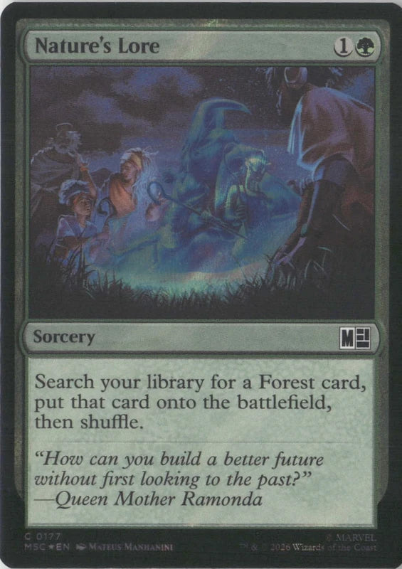 Scan Image | Nature's Lore (Surge Foil) - Commander: Marvel Super Heroes | [14F6542F]