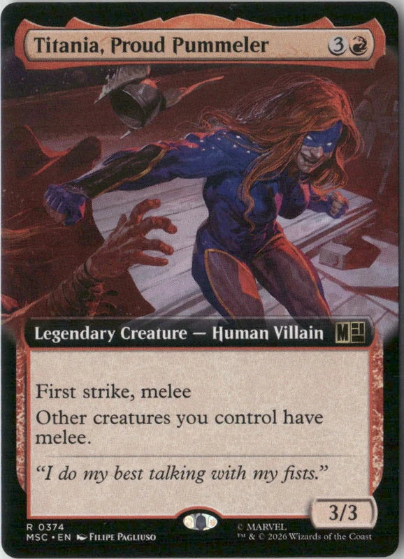 Scan Image | Titania, Proud Pummeler (Extended Art) - Commander: Marvel Super Heroes | [A278FEA9]
