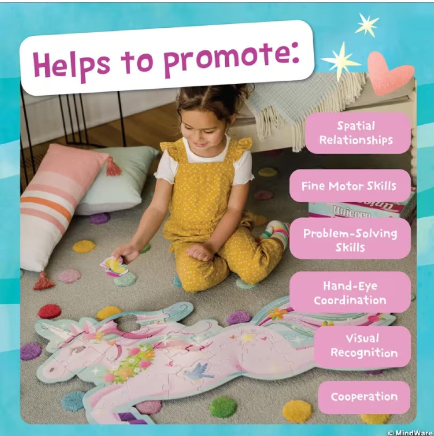 Floor Puzzle Unicorn 44 Pieces
