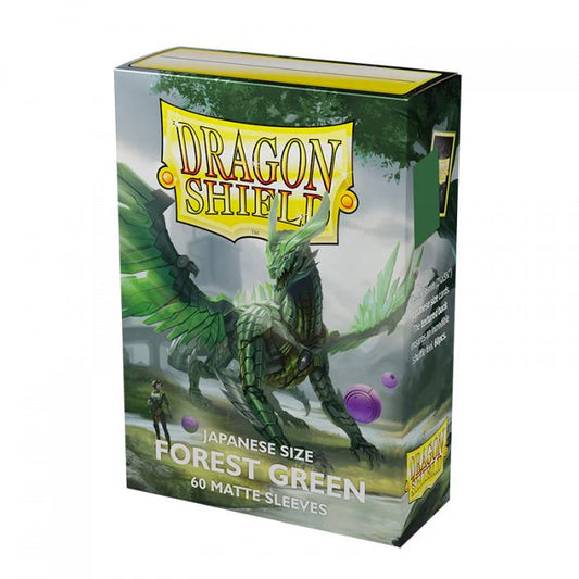 Sleeves - Dragon Shield Japanese - Box 60 - Forest Green Matte