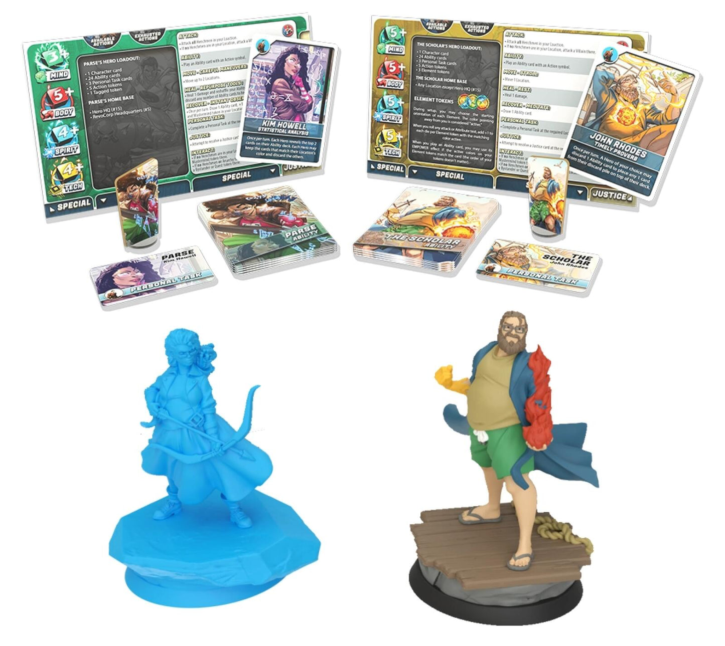 Freedom Five Parse & The Scholar Team-Up Pack Expansion (Kickstarter Unpainted Edition)