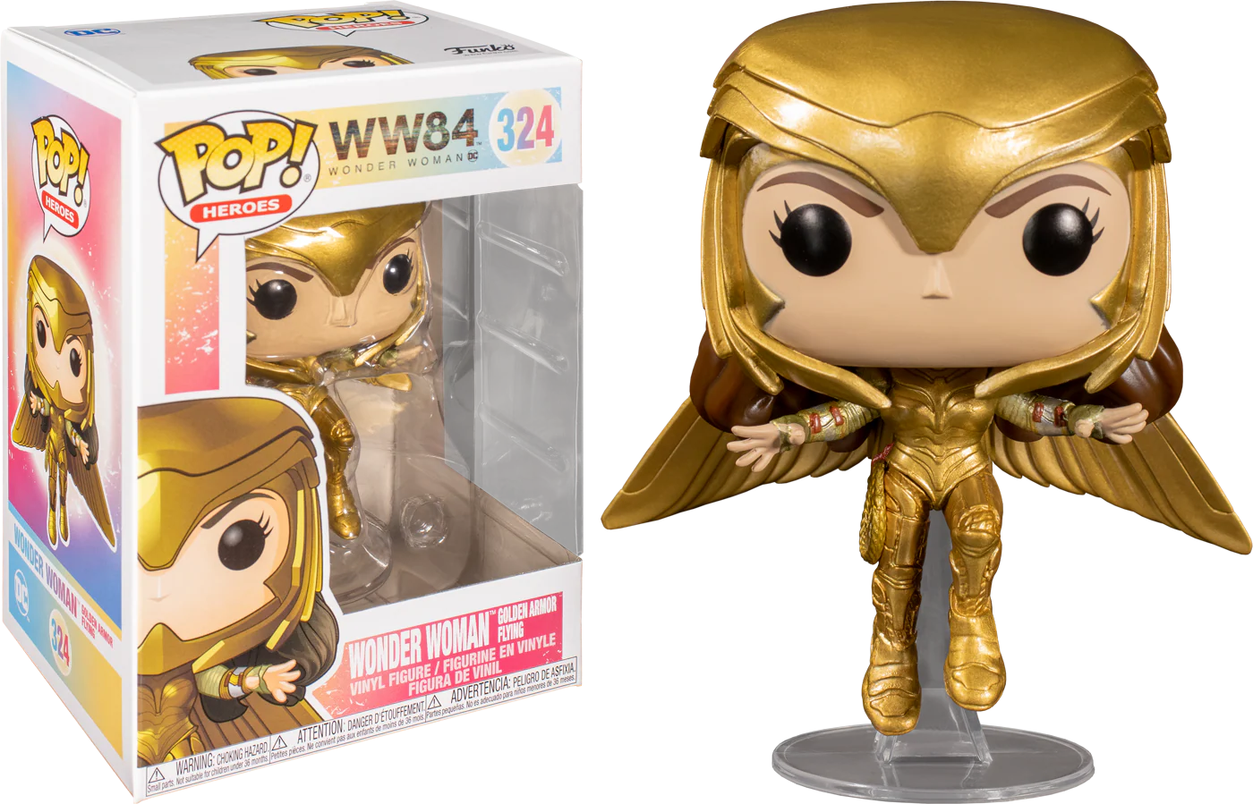 Wonder Woman 2: WW84 - Wonder Woman Gold Flying Pose Pop! Vinyl #324