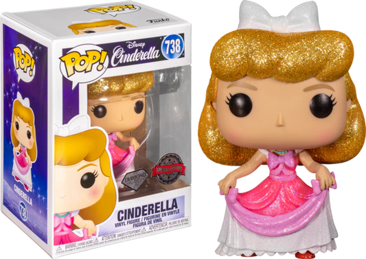 Cinderella (1950) - Cinderella Pink Dress Diamond Glitter US Exclusive Pop! Vinyl #738