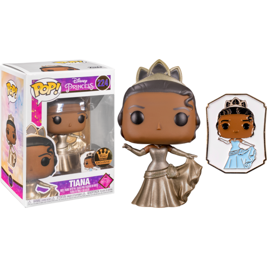 The Princess and the Frog - Tiana Gold with Enamel Pin Pop! Vinyl