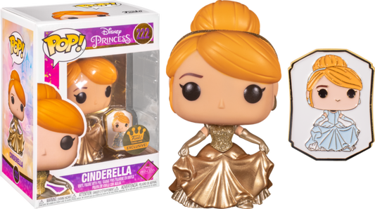 Cinderella (1950) - Cinderella Gold Ultimate Princess Pop! Vinyl Figure with Enamel Pin