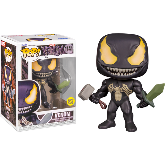 Venom  - Venom with Mjolnir and Sword Glow-in-the-Dark Pop! Vinyl #1141