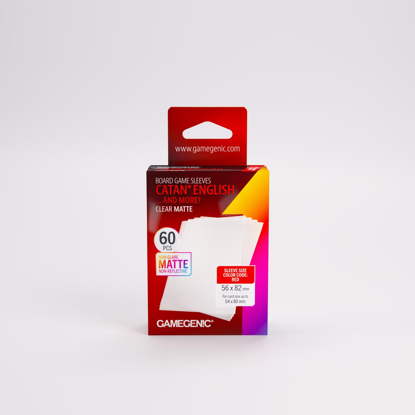 Gamegenic Board Game Card Sleeves - CATAN English Clear Matte (56mm x 82mm) (60 Sleeves Per Pack)