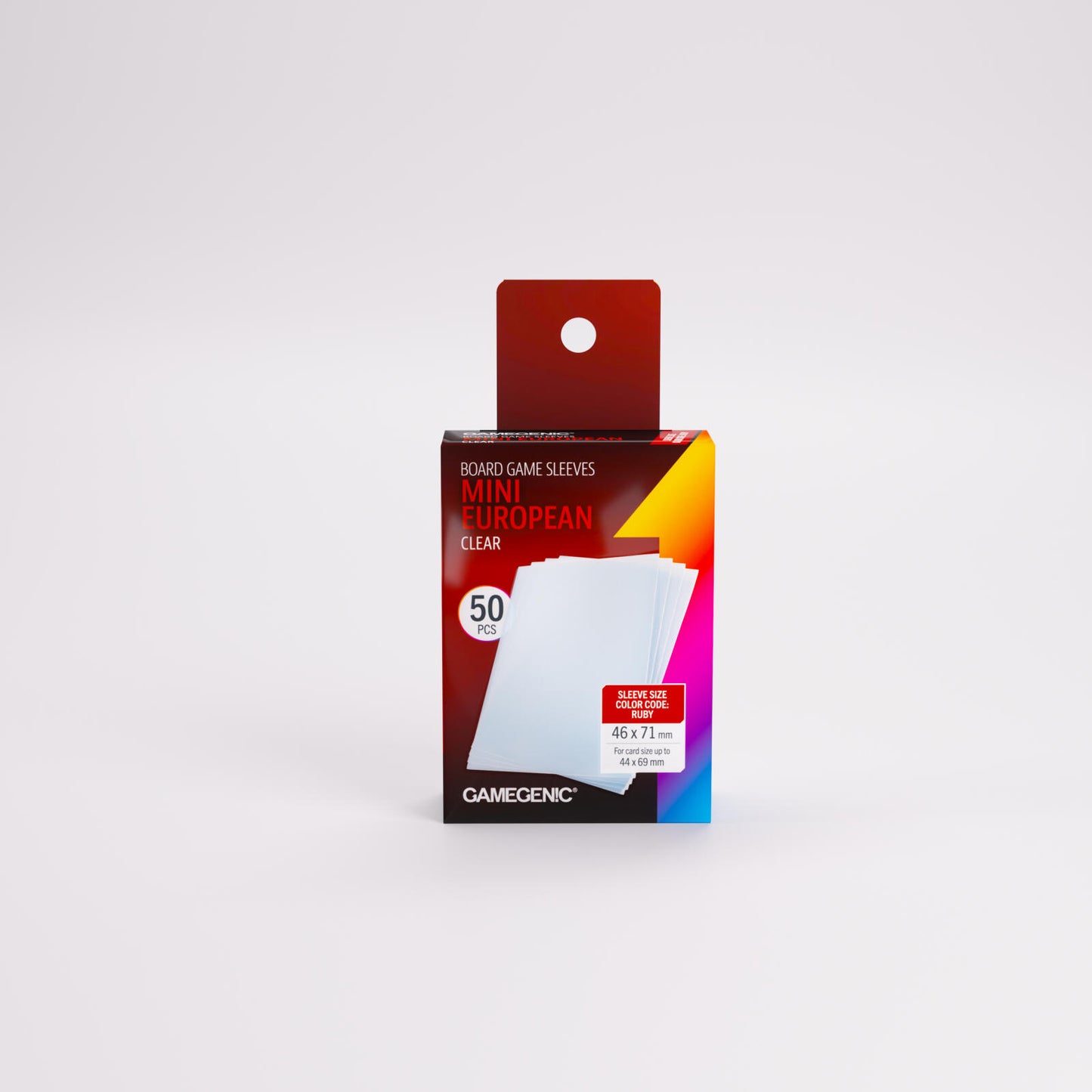 Gamegenic Board Game Card Sleeves - Mini European Clear (46mm x 71mm) (50 Sleeves Per Pack)