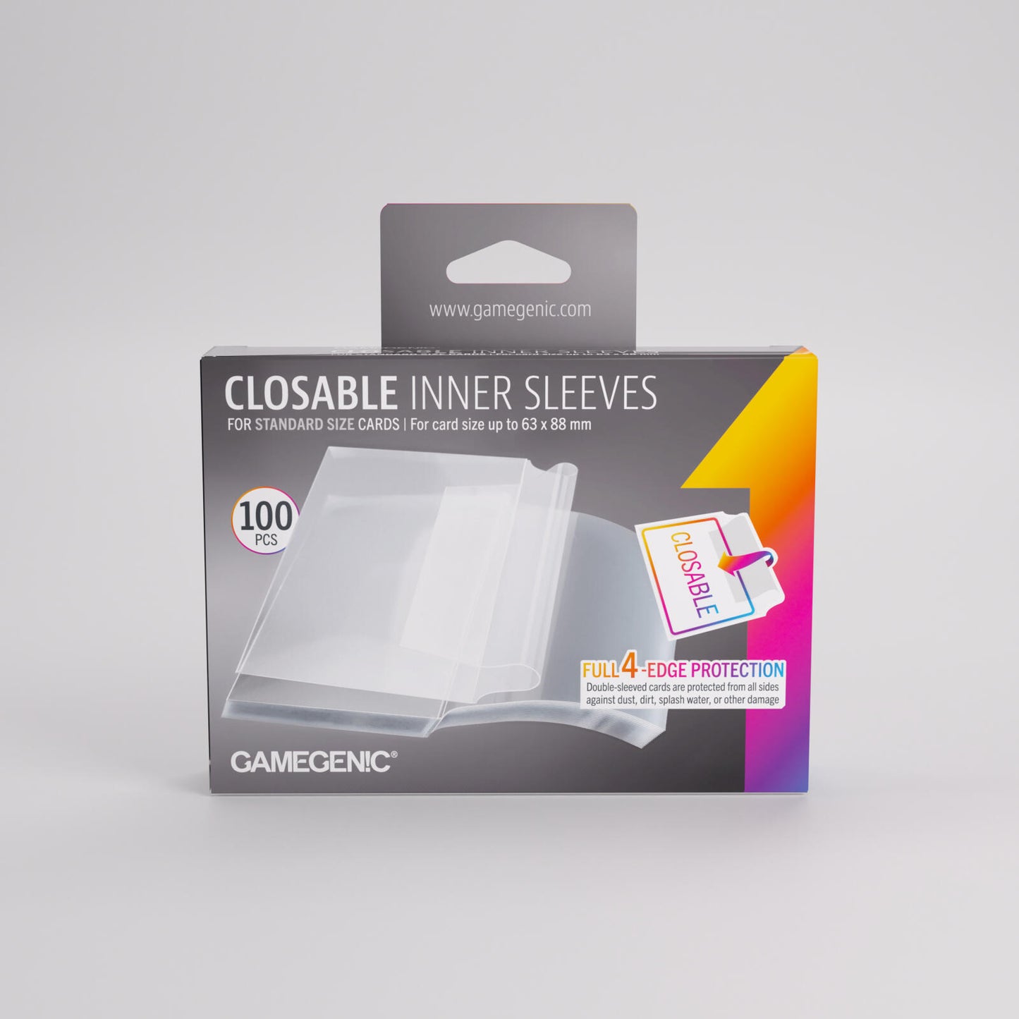 Gamegenic Closable Inner Card Sleeves (64mm x 89mm) (100 Sleeves Per Pack)
