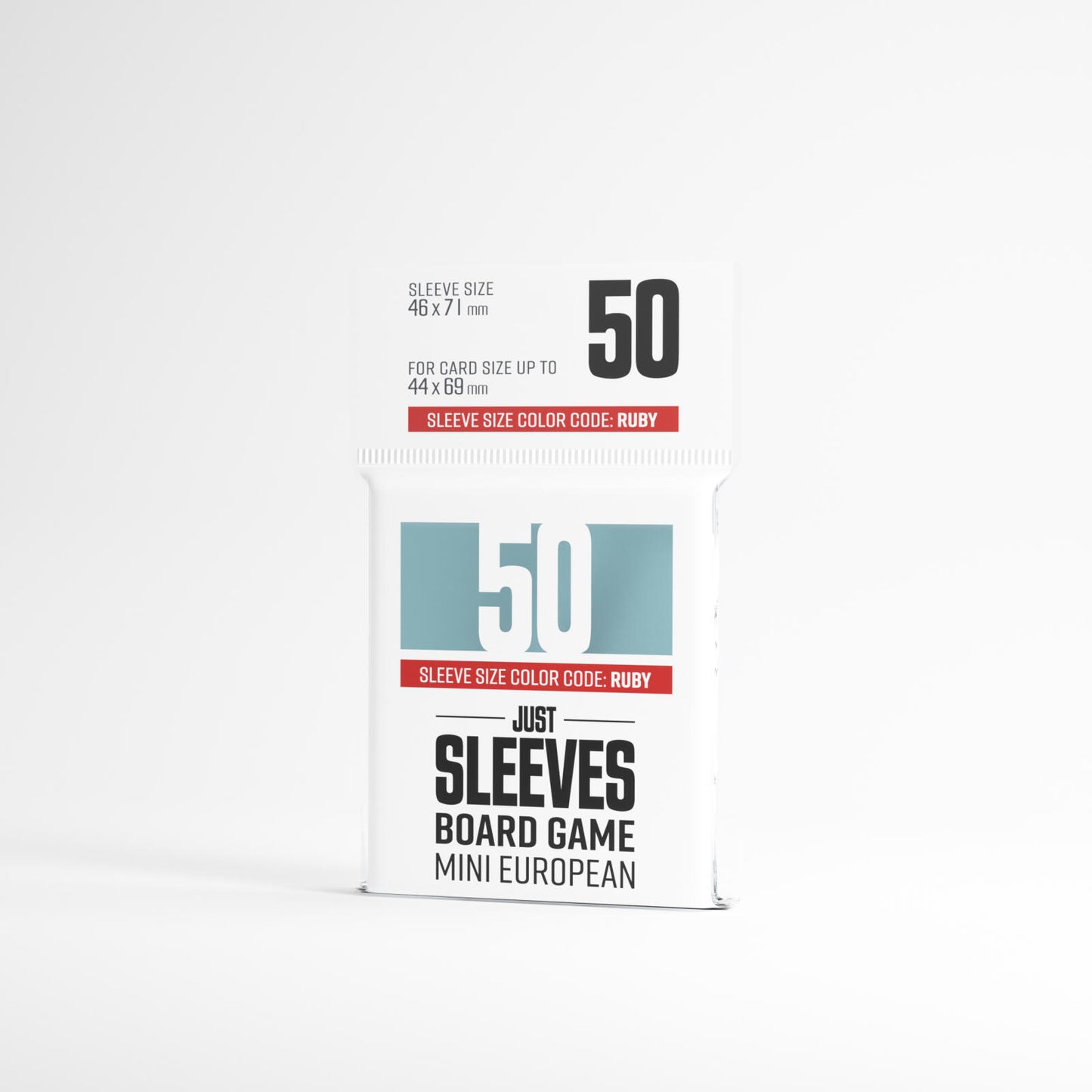 Gamegenic Just Sleeves - Size Code RUBY - Mini European Sized (44mm x 67mm) (50 Sleeves Per Pack)