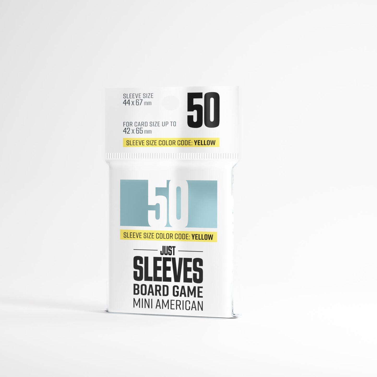Gamegenic Just Sleeves - Size Code YELLOW - Mini American Sized (44mm x 67mm) (50 Sleeves Per Pack)