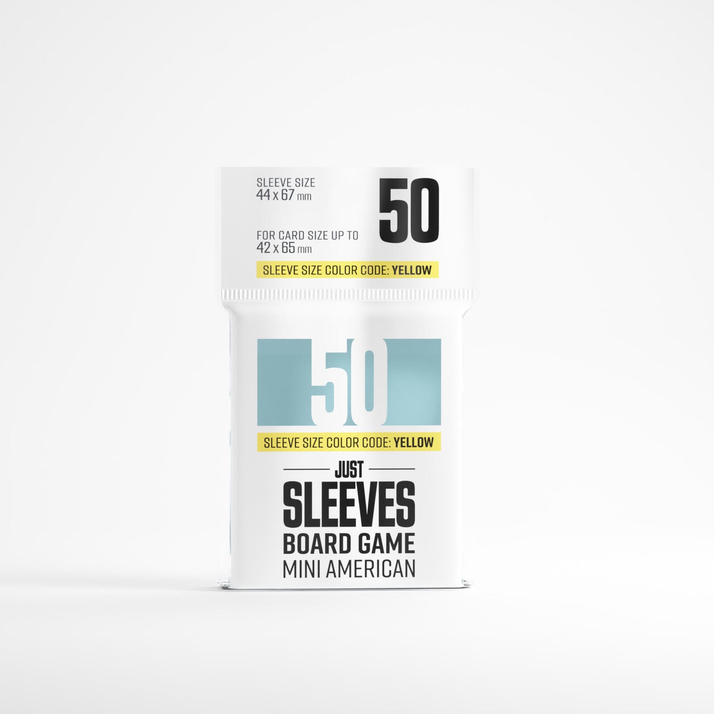Gamegenic Just Sleeves - Size Code YELLOW - Mini American Sized (44mm x 67mm) (50 Sleeves Per Pack)