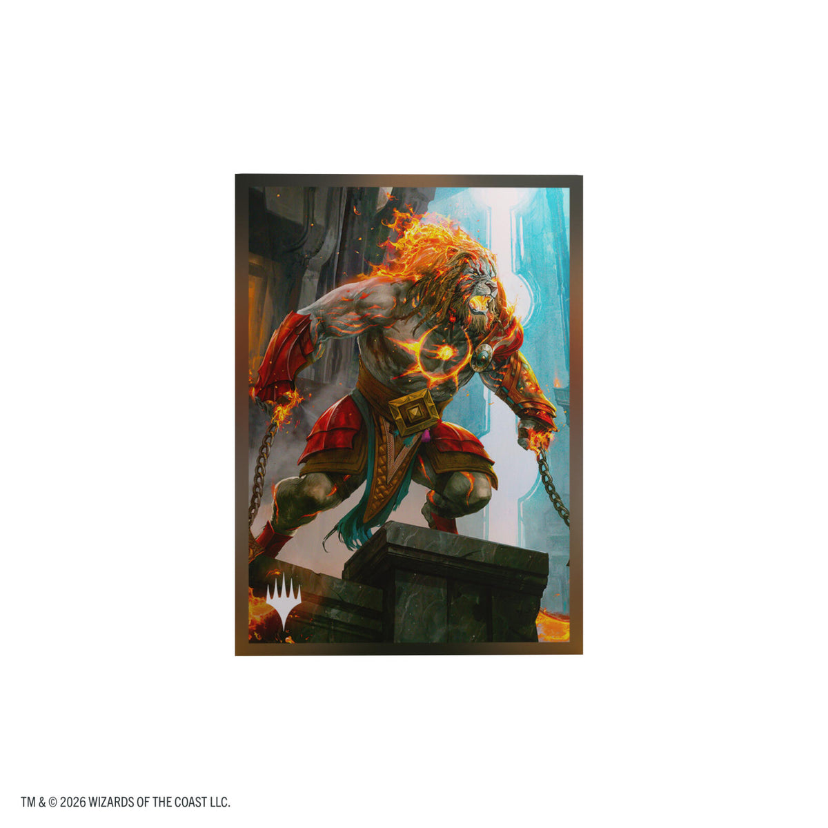 Gamegenic Magic The Gathering Reality Fracture Premium Art Sleeves - Ajani, Path of Vengeance (66 x 92 mm) (105 Sleeves Per Pack)
