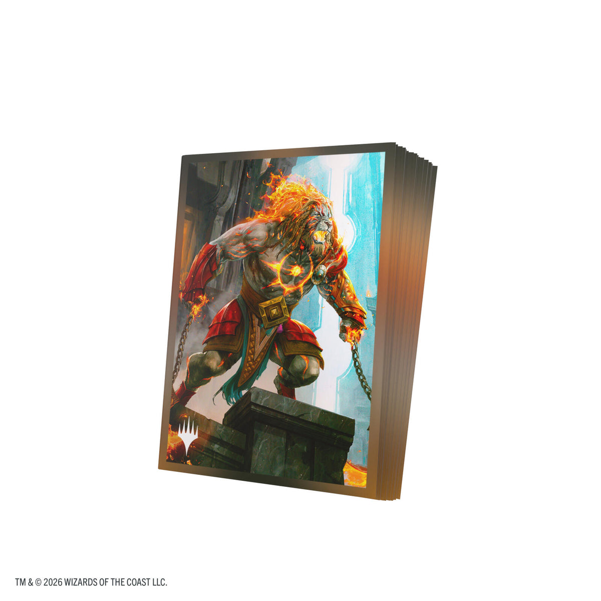 Gamegenic Magic The Gathering Reality Fracture Premium Art Sleeves - Ajani, Path of Vengeance (66 x 92 mm) (105 Sleeves Per Pack)