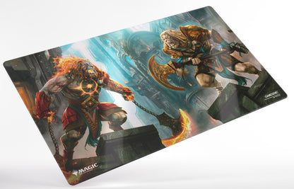 Gamegenic Magic The Gathering Reality Fracture Shiny Playmat - Ajani, Path of Vengeance/Ajani, Counterattack Leader