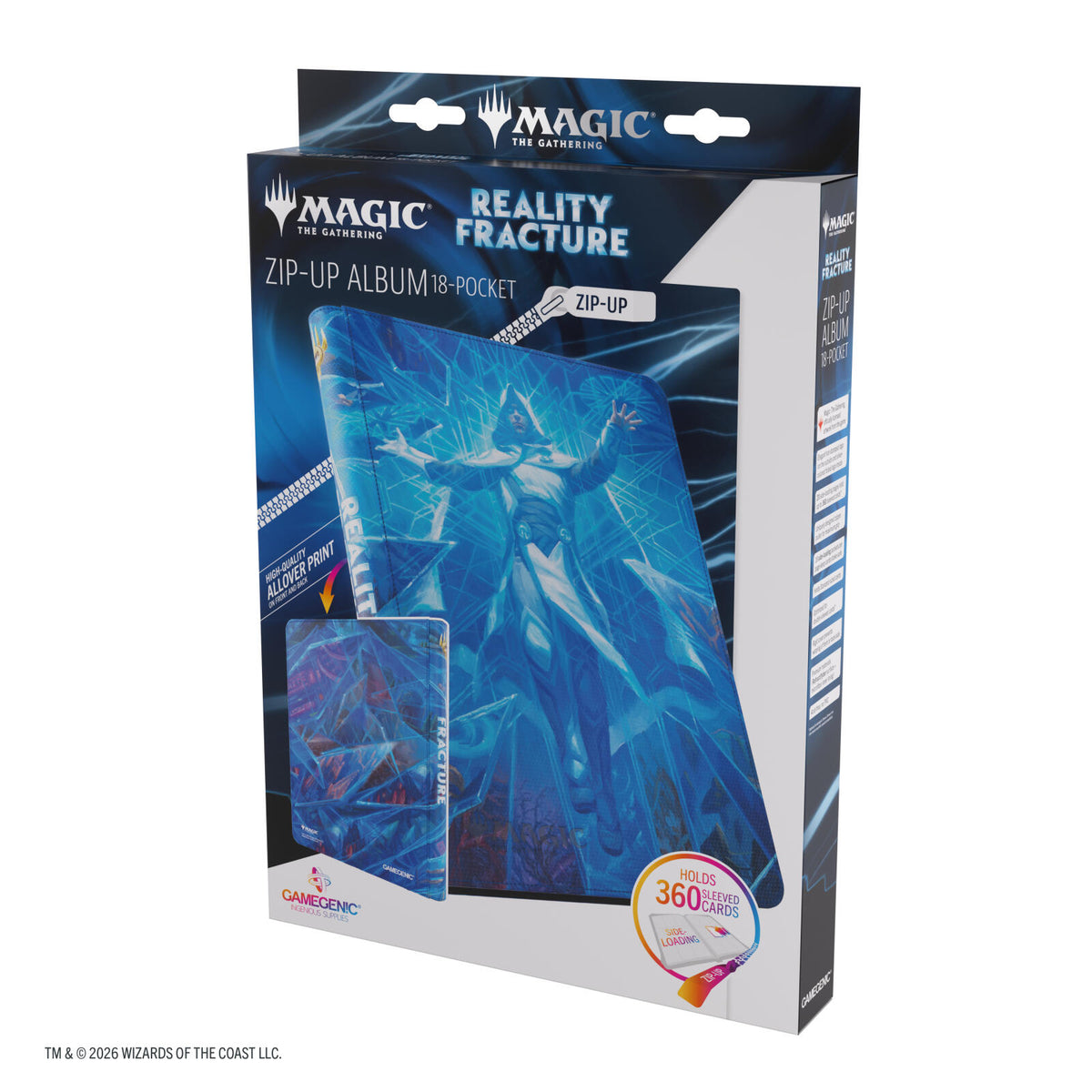 Gamegenic Magic The Gathering Reality Fracture Zip-Up Album 18-Pocket - Overwrite the Multiverse