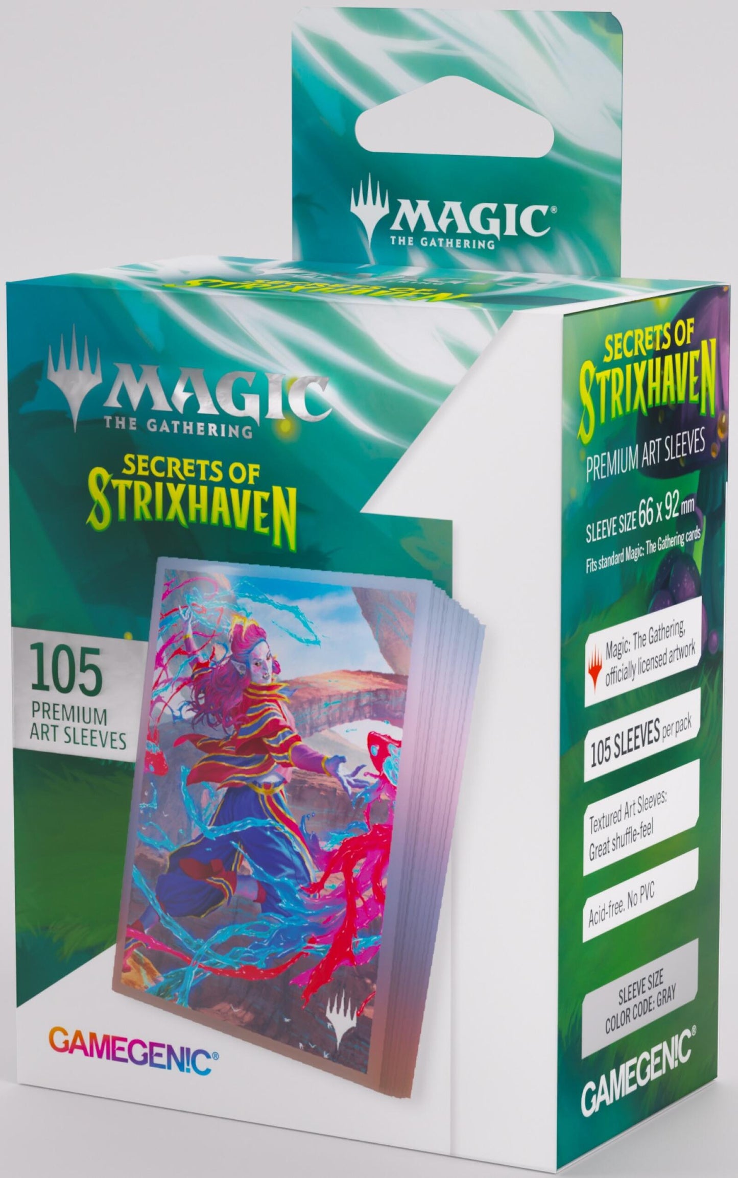 Gamegenic Magic The Gathering Secrets of Strixhaven Premium Art Sleeves - Rootha, Mastering the Moment (66 x 92 mm) (105 Sleeves Per Pack)