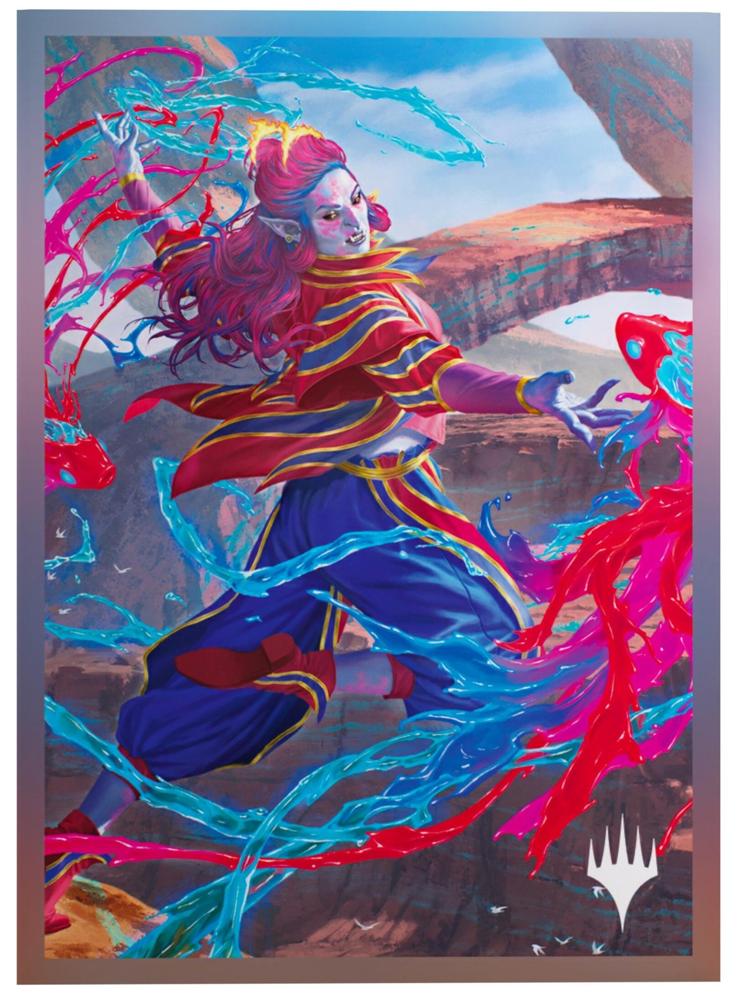 Gamegenic Magic The Gathering Secrets of Strixhaven Premium Art Sleeves - Rootha, Mastering the Moment (66 x 92 mm) (105 Sleeves Per Pack)